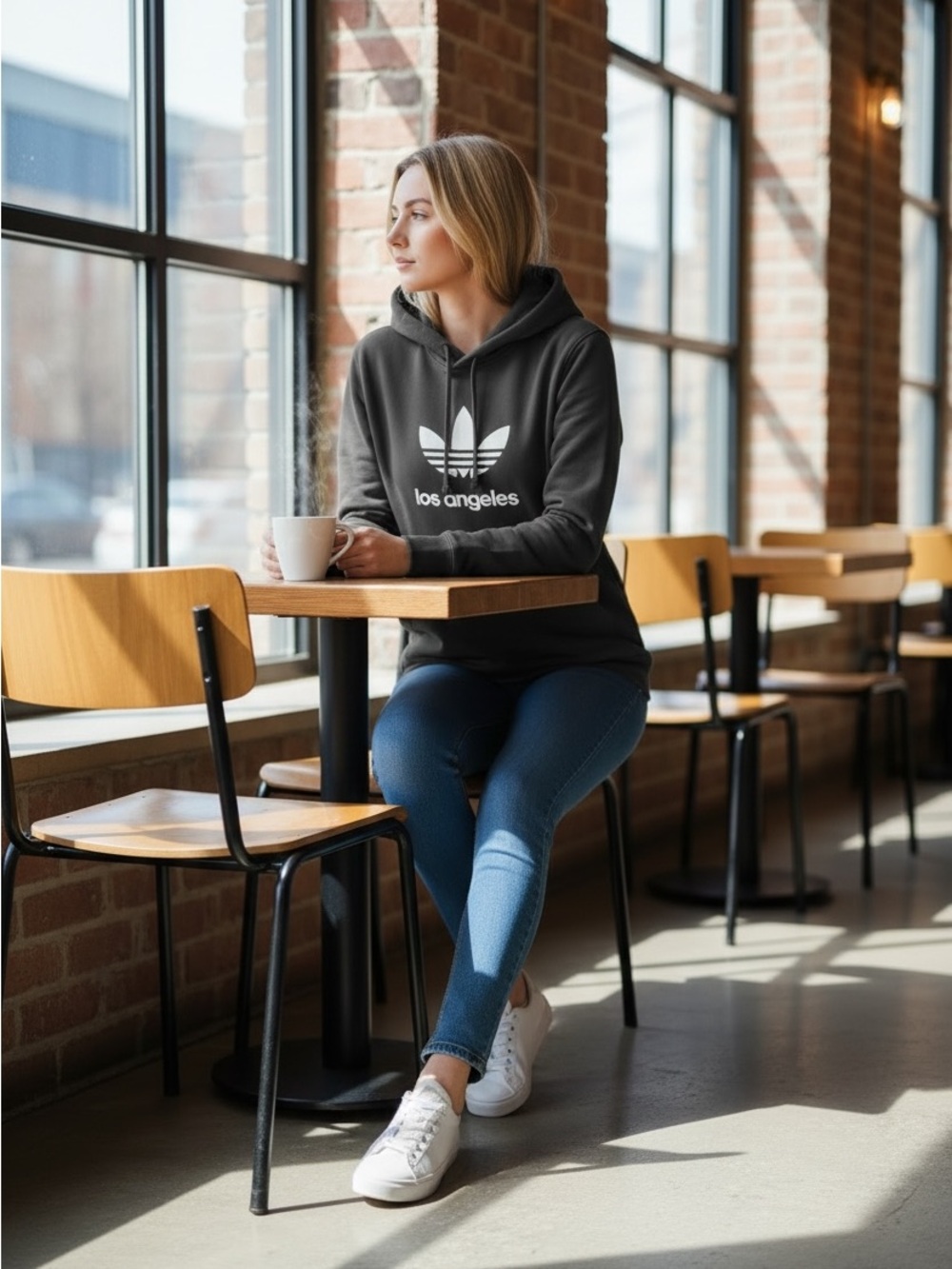 Adidas Logo and Los Angeles Hoodie sz M - Picture 10 of 10
